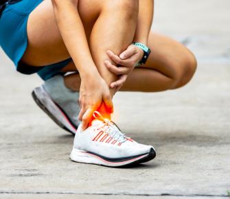front ankle pain running
